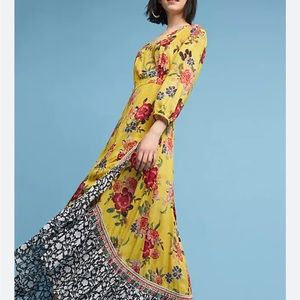 Farm Rio Sunlit Floral Maxi Dress Medium Anthropologie
